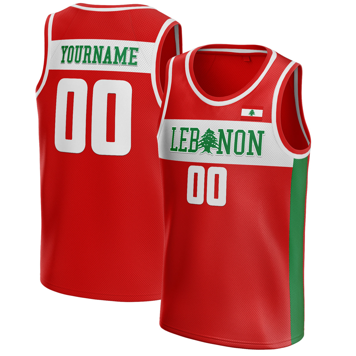 Lebanon Custom Basketball Jersey The Jersey Nation