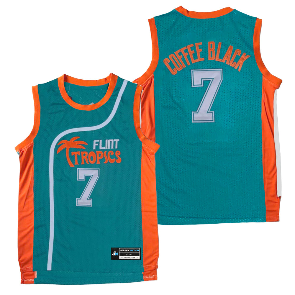 Movie Flint Tropics Semi Pro Coffee Black #7 Basketball Jersey Hip Hip Top  Sewn