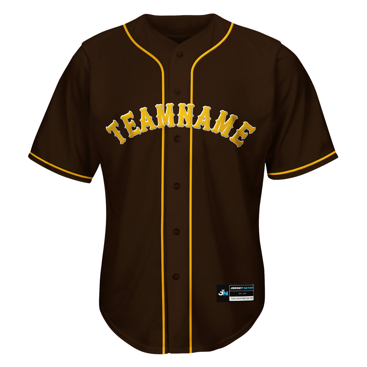Brown-Yellow Custom Baseball Jersey – The Jersey Nation