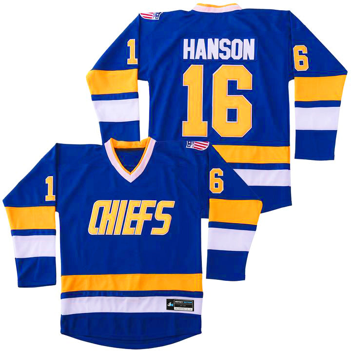 Vintage Charlestown Chiefs Hockey Jersey Sz M Blue Slap Shot Hanson Brothers
