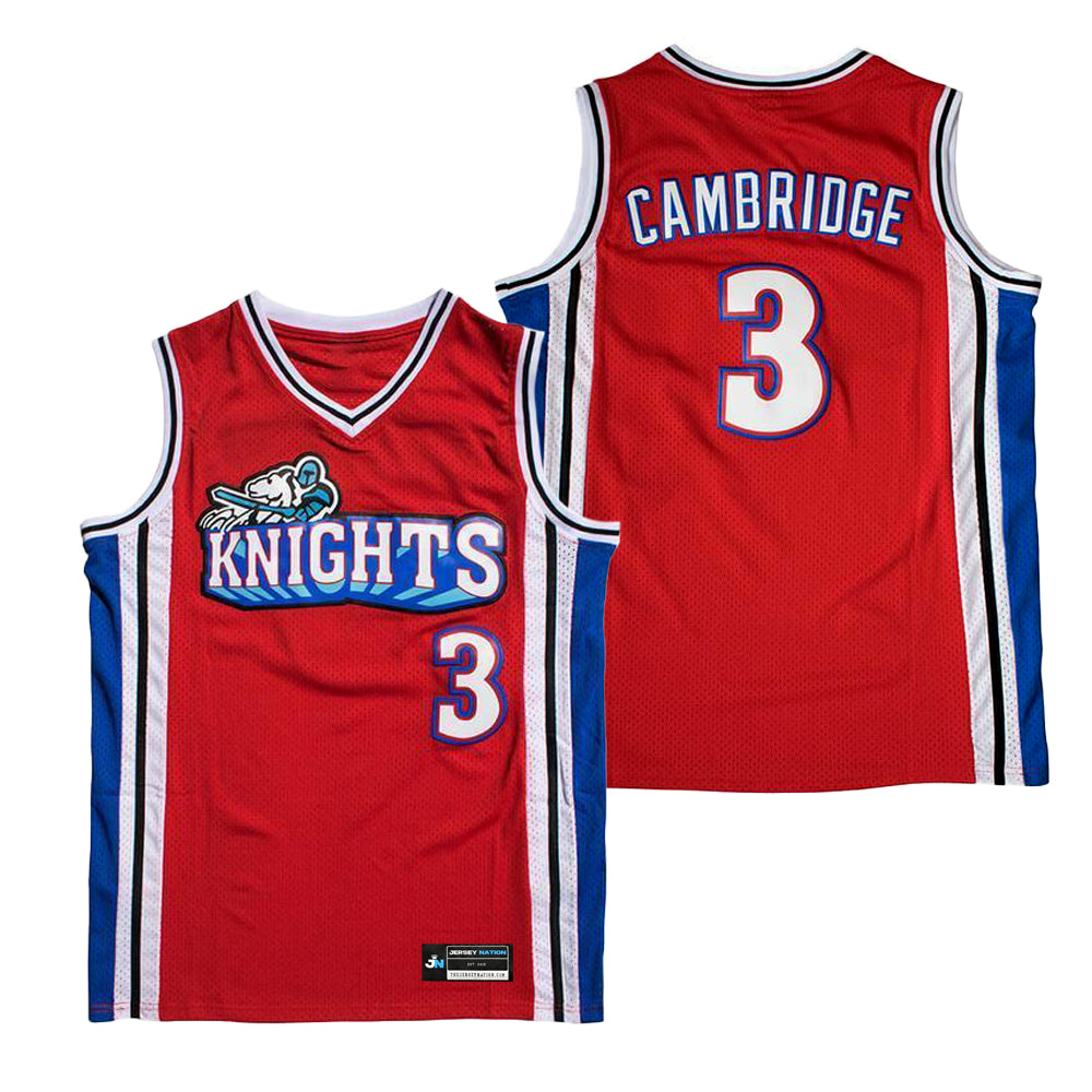 Like Mike Movie Los Angeles Knights 3 Calvin Cambridge Red Stitched  Basketball Jersey