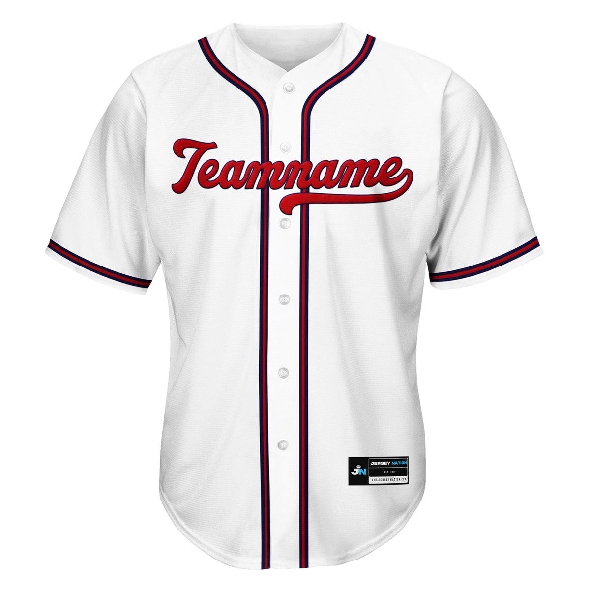 White-Red Custom Baseball Jersey – The Jersey Nation