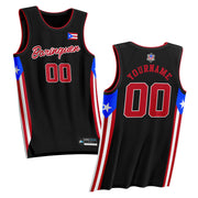 Puerto Rico Black Custom Basketball Jersey