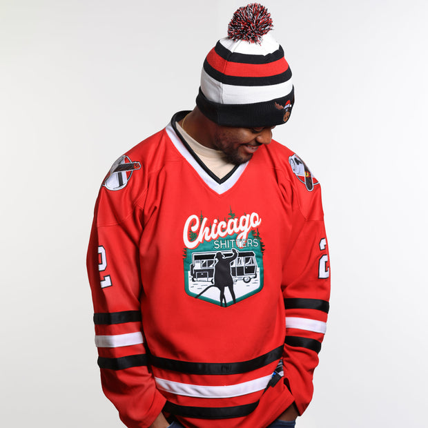 Chicago Shitters Cousin Eddie Christmas Vacation Hockey Jersey