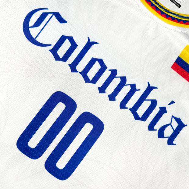 Colombia White Custom Basketball Jersey