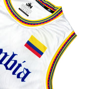 Colombia White Custom Basketball Jersey