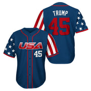 Donald Trump #45 USA Blue Baseball Jersey