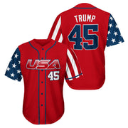 Donald Trump #45 USA Red Baseball Jersey