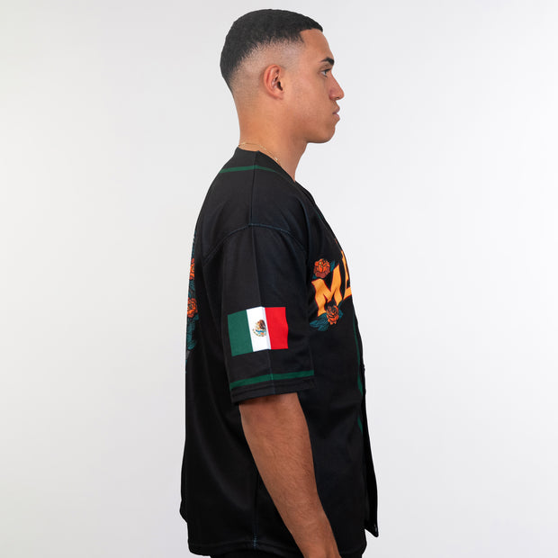 Mexico Black Guadalupe Baseball Jersey