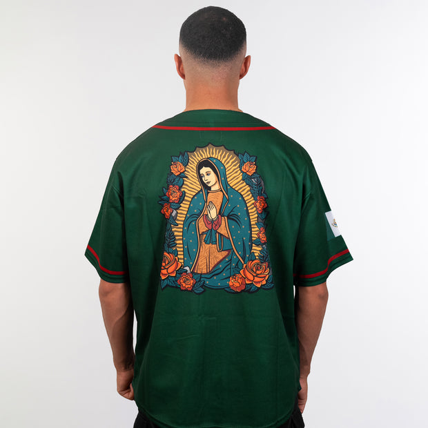 Mexico Green Guadalupe Baseball Jersey