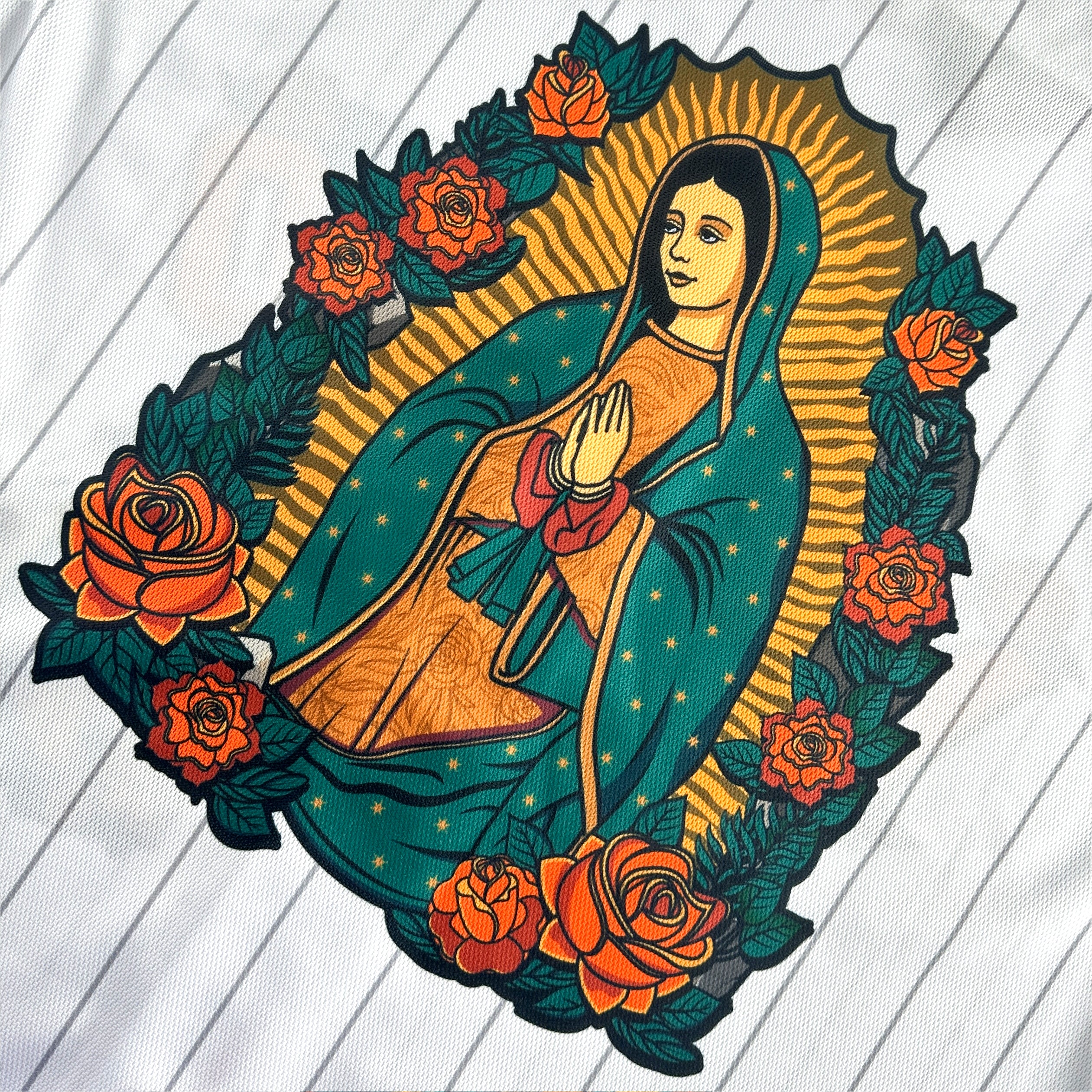 Mexico Guadalupe White Baseball Jersey