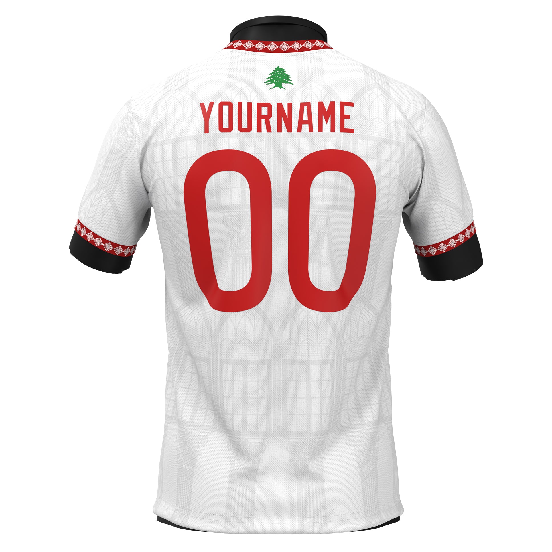 Lebanon White Custom Football Jersey