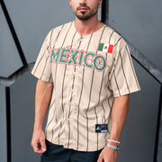 Mexico Custom Beige Baseball Jersey