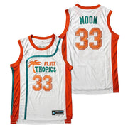 Jackie Moon Flint Tropics Semi-Pro White Basketball Jersey
