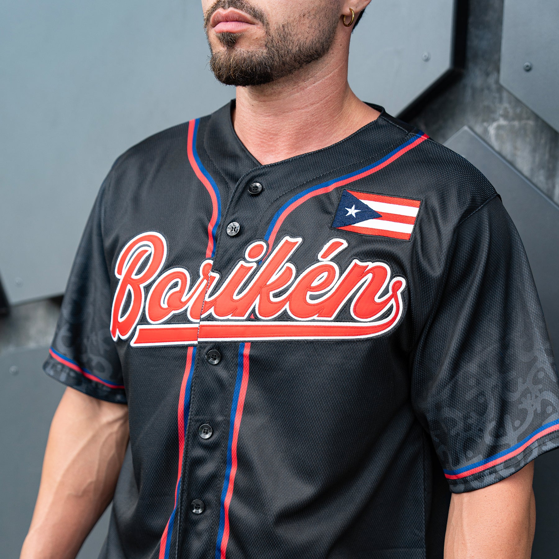 Puerto Rico Black Custom Baseball Jersey