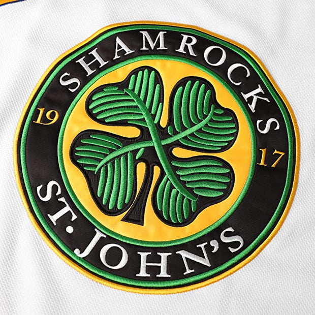  3 Ross The BOSS Rhea Hockey Jersey for Men,ST John's Shamrocks  Stitched with EMHL Patch White Green Black (3 Black,Small) : Clothing,  Shoes & Jewelry