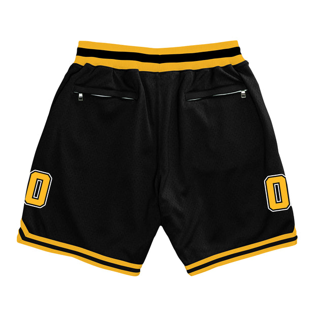 Black-Yellow Custom Basketball Shorts