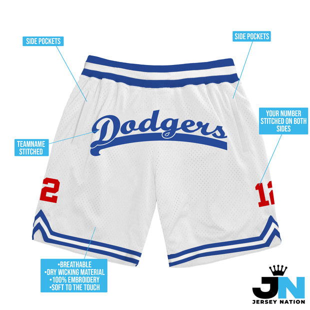 NBA Shorts Los Angeles Dodgers Gray All Stitched