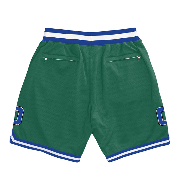Green Blue-White Custom Basketball Shorts