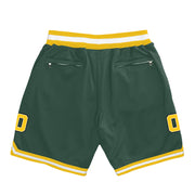 Green Yellow-White Custom Basketball Shorts
