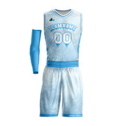 Icy Blue Custom Basketball Bulk Team Jersey and Shorts Set