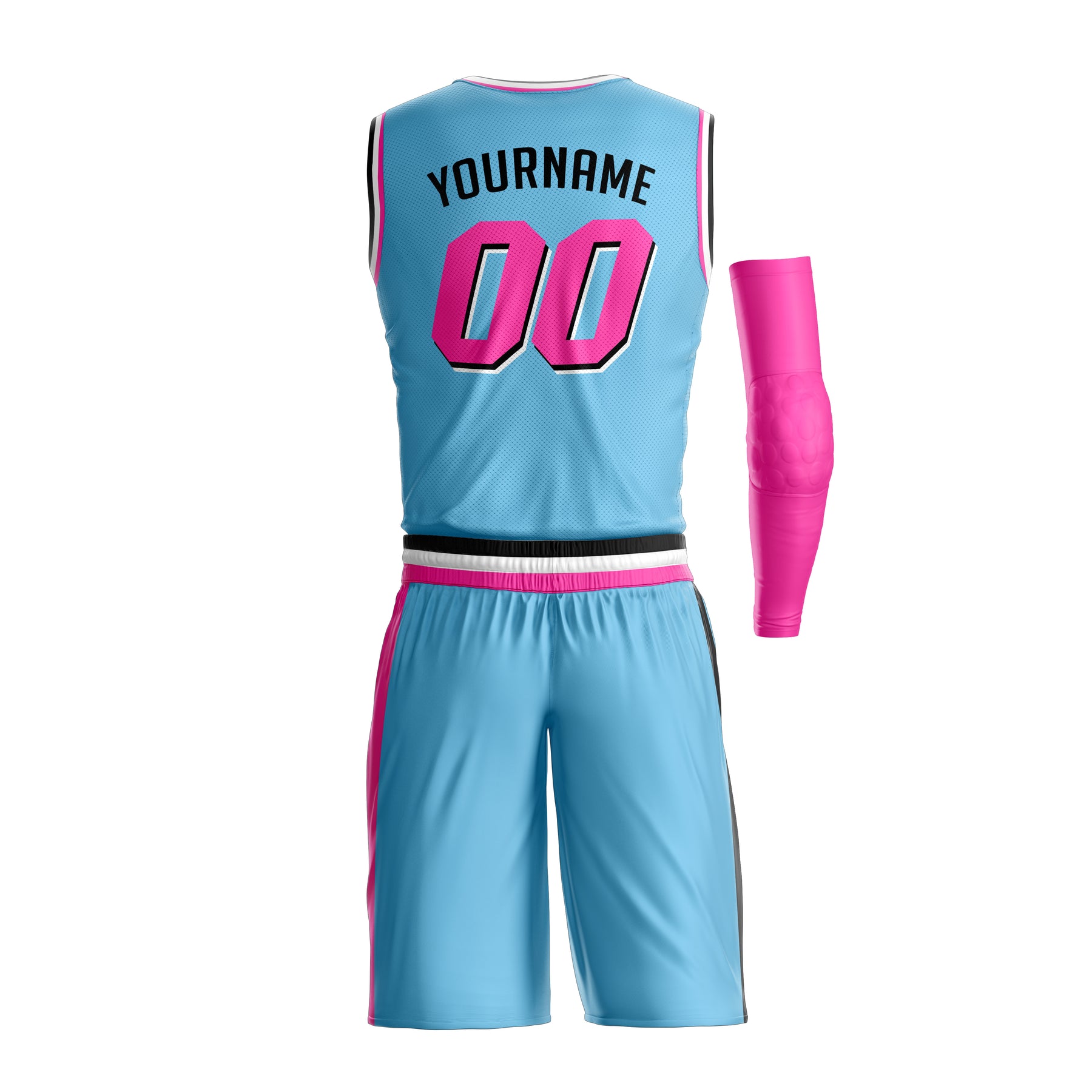 Vice City Custom Basketball Bulk Team Jersey and Shorts Set - Pink