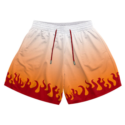 Flame Anime Mesh Shorts