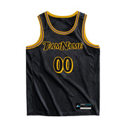 Black-Gold Snakeskin Custom Basketball Jersey