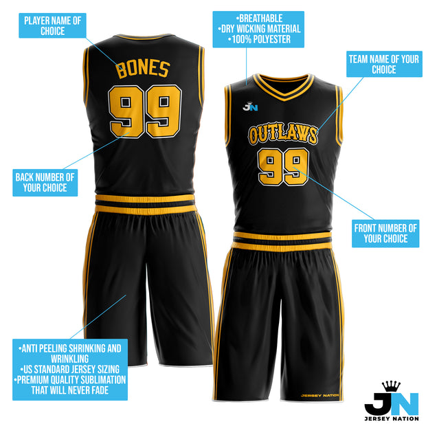  Custom Basketball Jersey and Shorts Sports Team