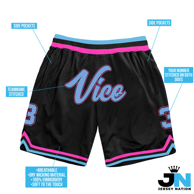 Black Vice City Custom Basketball Shorts