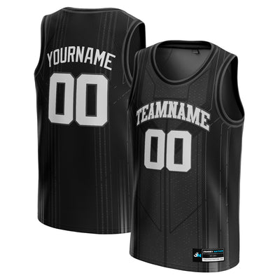 Black-White Custom Basketball Jersey