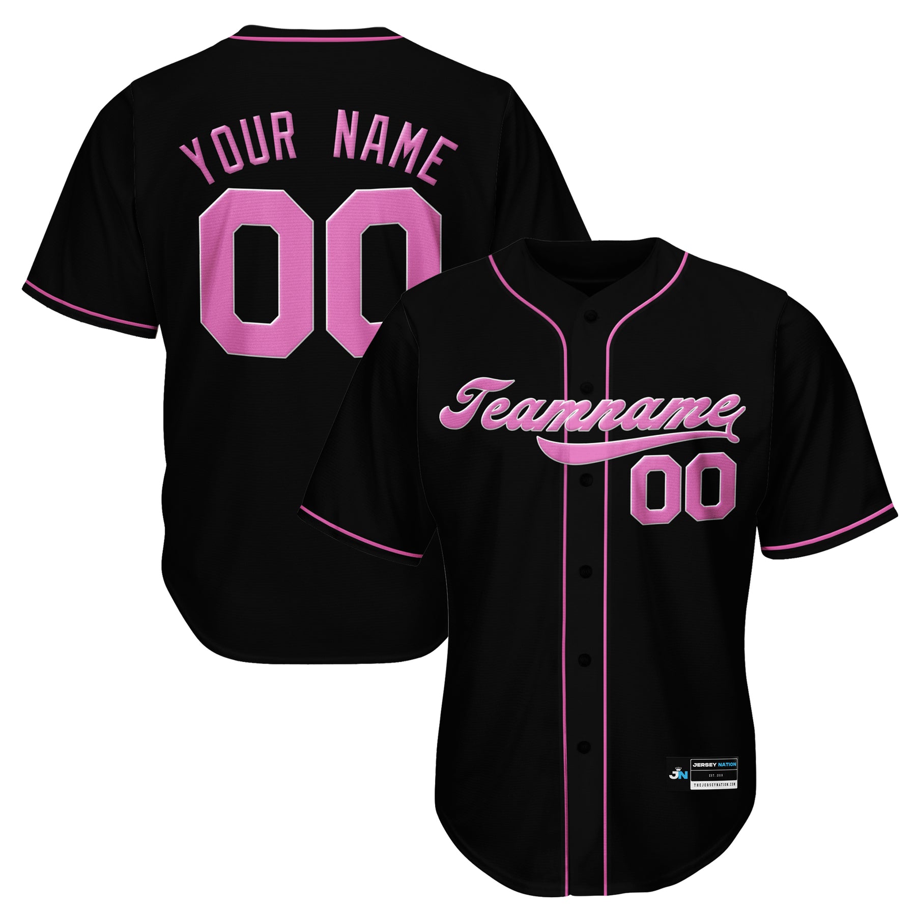 custom pink baseball jersey