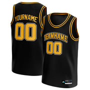 Black-Yellow Custom Basketball Jersey