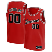 Red Black-White Custom Basketball Jersey