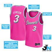 Pink Vice City Custom Basketball Jersey