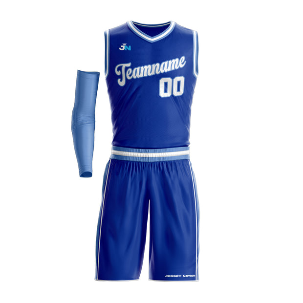 Crenshaw Blue Custom Basketball Bulk Team Jersey and Shorts Set